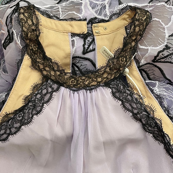 Marchesa Notte Floral Embroidered Chiffon Tulle Gown, NWT - Picture 12 of 15